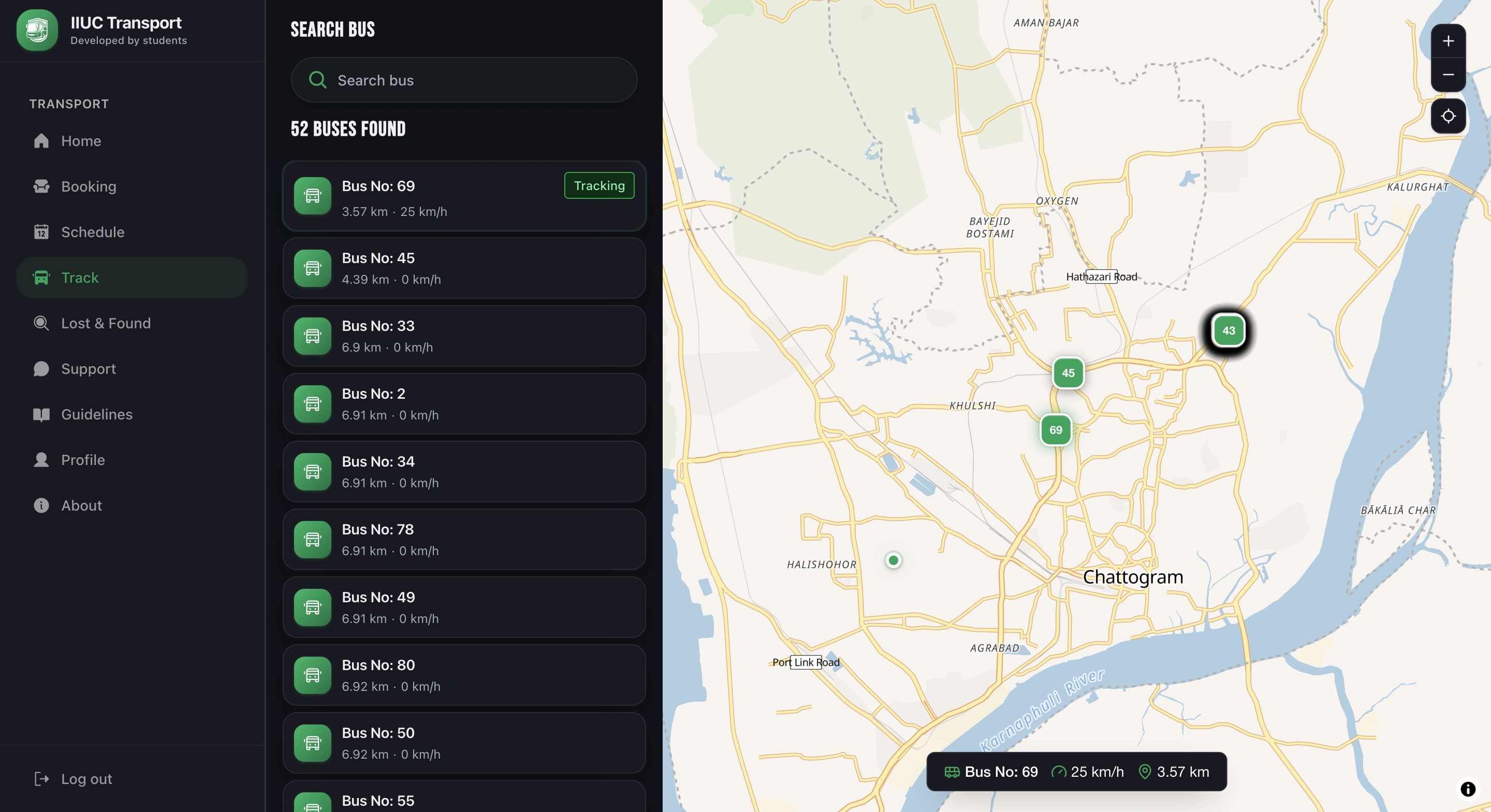 IIUC Transport management platform