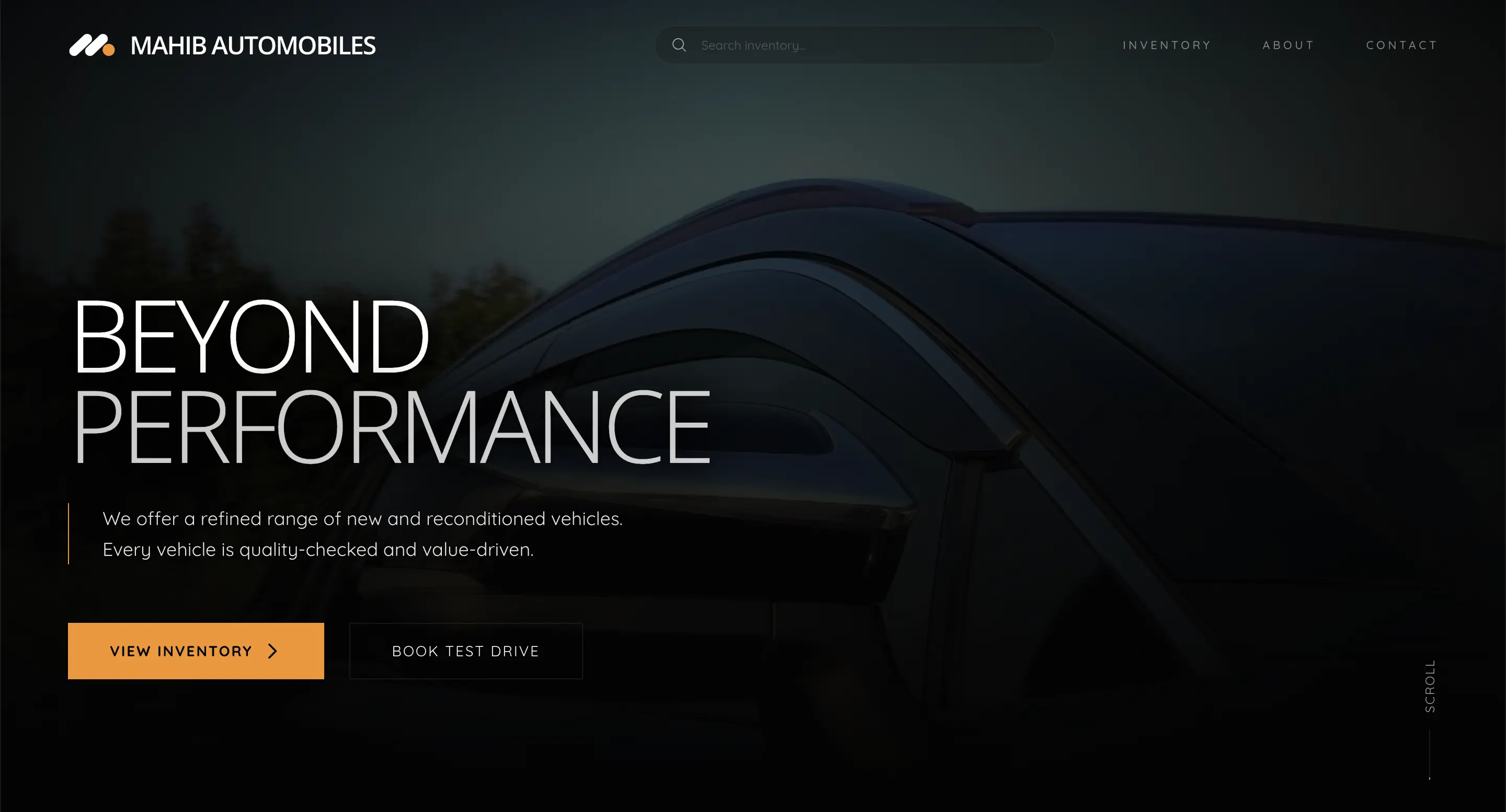 Mahib Automobiles platform interface
